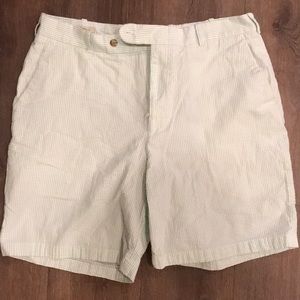 Peter Millar Seersucker Golf Shorts Green 34